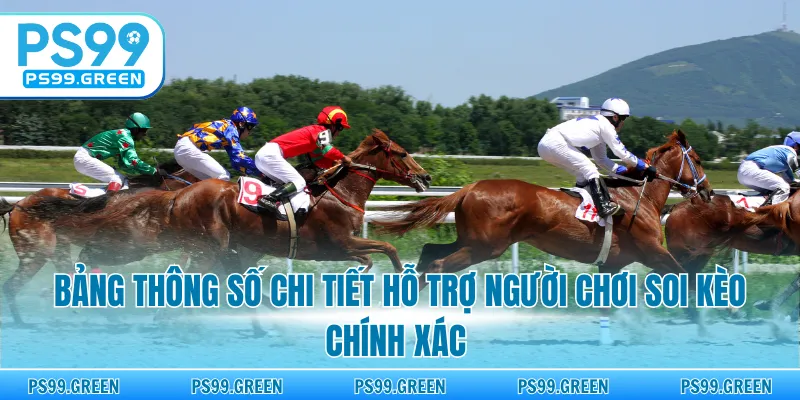 Bảng thông số chi tiết hỗ trợ người chơi soi kèo chính xác 